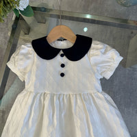 Jacquard Peter Pan Collar Dress