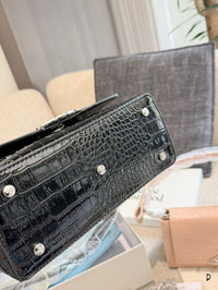 Hazel Croc-embossed Shoulder Bag