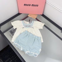 Baby Gingham Bloomer Set