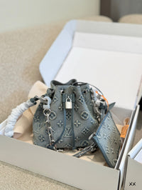 Monogram Denim Bucket Bag