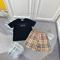 Check T-Shirt & Shorts Set