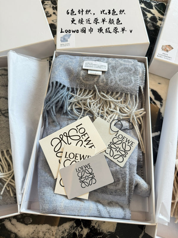 Wool-Cashmere Anagram Scarf