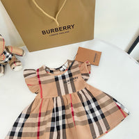 Vintage Check Flutter Dress