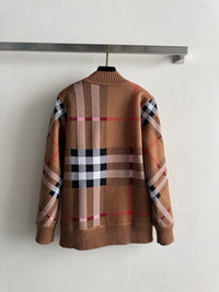 Vintage Check Wool Cardigan