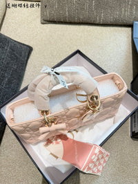 Lady Mini Bag in Cannage Lambskin Leather