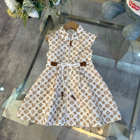 Monogram Sleeveless Zip Dress