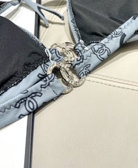 Logo Halter Bikini Set