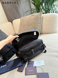 Re-Nylon Saffiano Leather Shoulder Bag