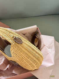 Wicker Hobo Bag