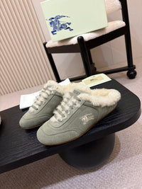 26S Shearling Knight Runner Mules