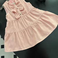 Pink Ruffle Tiered Dress