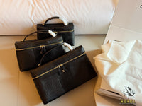 26A Embossed Top Handle Vanity Bag