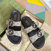 Double Strap Slide Sandals