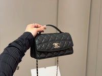 Caviar Trendy Handle Clutch