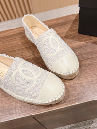 Tweed Leather Espadrilles