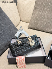 Lady Mini Bag in Cannage Lambskin Leather