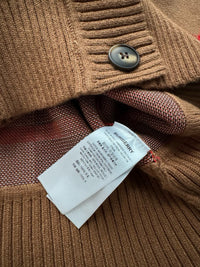 Vintage Check Wool Cardigan