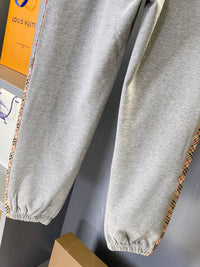 Check-Stripe Slim Sweatpants