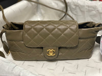Drawstring Flap Bag Lambskin