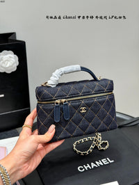 Vanity Case Bag Dark Blue Denim