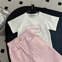 Kids Diorling Tee & Oblique Wide-Leg Trouser Set
