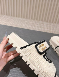 Logo Crochet Sandals