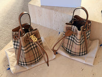 Mini Check Bucket Bag