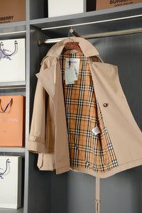 Check Trench Coat