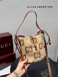 Raffia Bucket Bag