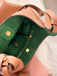 Camel Leather Shoulder Bag