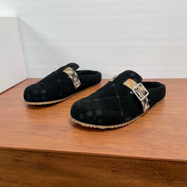 Check Suede Urchin Clogs
