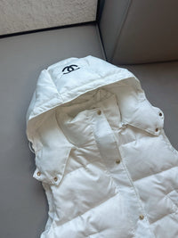Logo Hooded Puffer Vest