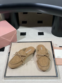 Suede Deck Mules