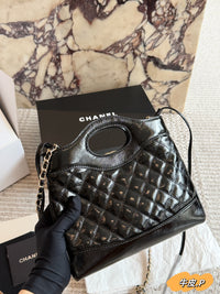 Shiny Lambskin Shopping Bag