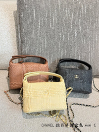 Mini Raffia Vanity Bag