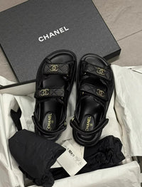 Quilted Leather Dad Sandals