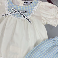 Baby Gingham Bloomer Set
