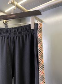 Check-Stripe Slim Sweatpants