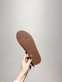 Nappa Leather Espadrille Sliders