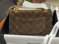 Suede Flap Bag