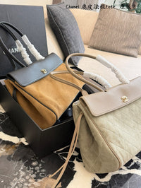 Suede Flap Bag