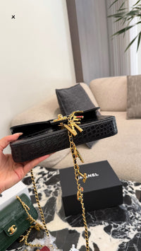 Croc Embossed Small Flap Bag