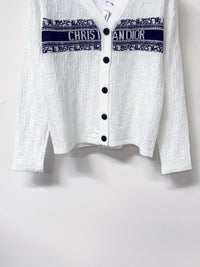 Oblique Jacquard Knit Cardigan