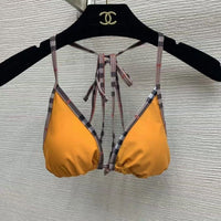 Vintage Check Triangle Bikini Set