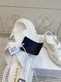 Crossover Platform Sandals