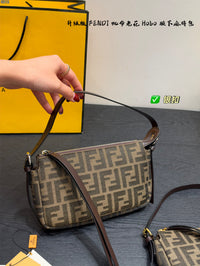 Zip Top Jacquard Shoulder Bag