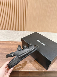 Lambskin Crystal Velcro Dad Sandals