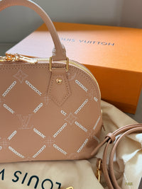Alma BB Monogram Embroidered Leather