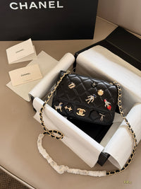 Whimsical Charms Lambskin Flap Bag