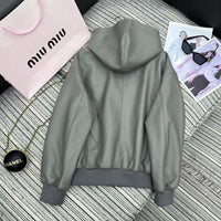 26S Nappa Leather Hoodie